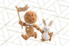 Gingerbread People Clipart PNG, Cute Cartoon Holiday Product Image 3