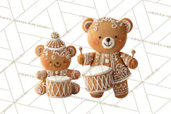 Gingerbread People Clipart PNG, Cute Cartoon Holiday Product Image 5