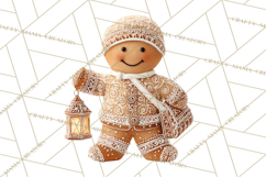 Gingerbread People Clipart PNG, Cute Cartoon Holiday Product Image 2