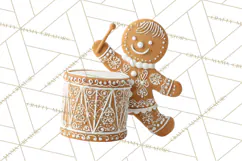 Gingerbread People Clipart PNG, Cute Cartoon Holiday Product Image 3
