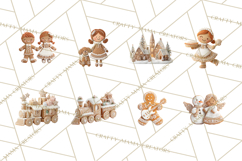 Gingerbread People Clipart PNG, Cute Cartoon Holiday Product Image 7