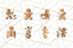 Gingerbread People Clipart PNG, Cute Cartoon Holiday Product Image 4