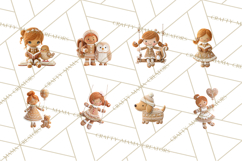 Gingerbread People Clipart PNG, Cute Cartoon Holiday Product Image 8