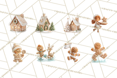 Gingerbread People Clipart PNG, Cute Cartoon Holiday Product Image 2