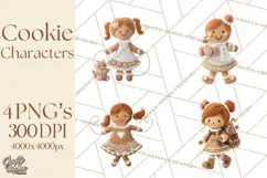 Gingerbread People Clipart PNG, Cute Cartoon Holiday Product Image 1