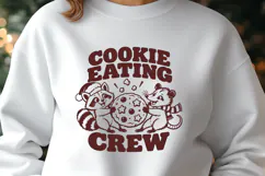 Cookie Eating Crew SVG, Christmas Raccoon Opossum PNG Design Product Image 2