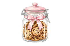 Cookie Jar Png| Pink Baking Png Product Image 1
