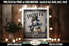 Frostys Cookie Corner Sublimation Design | Vintage Sign PNG Product Image 1