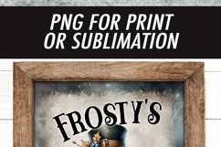 Frostys Cookie Corner Sublimation Design | Vintage Sign PNG Product Image 4
