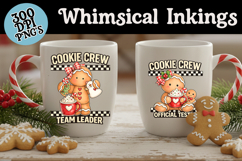 Cookie Crew Gingerbread Sublimation Clipart| DTF Clipart Product Image 3