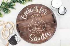 Cookies for Santa SVG, Christmas SVG, Round Tray Product Image 2