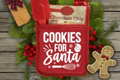 Cookies for santa SVG, Christmas Potholder SVG Design Product Image 3
