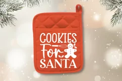 Cookies for santa SVG, Christmas Pot holder SVG Design Product Image 2