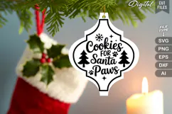 Cookies for Santa Paws SVG | Dog Christmas SVG | Dog SVG Product Image 3