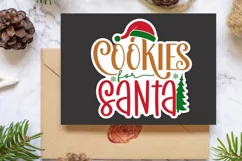 Cookies For Santa Stickers SVG , Christmas SVG Design Product Image 2