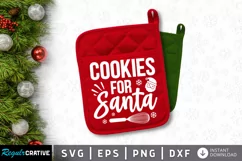 Cookies for santa SVG, Christmas Potholder SVG Design Product Image 1