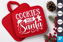Cookies For Santa SVG, Christmas Pot Holder SVG Design Product Image 1