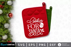 Cookies for santa SVG, Christmas Potholder SVG Design Product Image 1