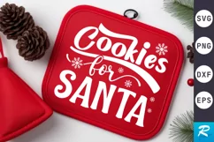 Cookies For Santa SVG, Christmas Pot Holder SVG Design Product Image 1