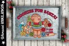 Cookies For Santa- Gingerbread Sublimation Clipart Product Image 1