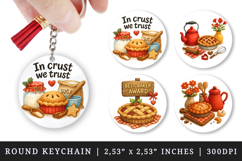 Cooking and Baking round keychain sublimation design Product Image 1
