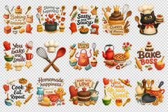 Cooking and Baking clipart printable sublimation bundle png Product Image 2