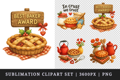 Cooking and Baking clipart printable sublimation design png Product Image 1