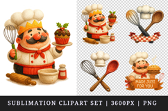 Cooking and Baking clipart printable sublimation design png Product Image 1