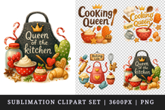Cooking and Baking clipart printable sublimation design png Product Image 1