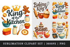 Cooking and Baking clipart printable sublimation design png Product Image 1