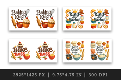 Cooking and Baking mug wrap printable sublimation design Product Image 2