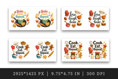 Cooking and Baking mug wrap printable sublimation design Product Image 2