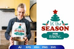 Tis The Season for Baking with Christmas Leave Illustration Product Image 1