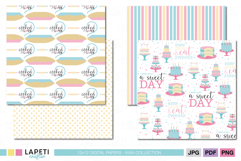 Cupcake and sweet treats digital backgrounds 12x12