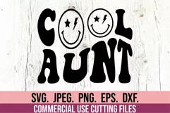 Cool Aunt SVG - Best Aunt SVG - Aunt Cut File SVG - Retro Product Image 3