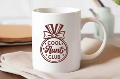 Cool Aunt Club SVG PNG, Fun Aunt Trendy Design for DIY Craft Product Image 3