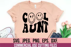 Cool Aunt SVG - Best Aunt SVG - Aunt Cut File SVG - Retro Product Image 1