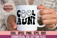 Cool Aunt SVG - Best Aunt SVG - Aunt Cut File SVG - Retro Product Image 2