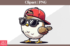Cool Gangsta Bird Clipart Rocker Bird with sunglasses Product Image 1