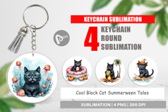 Keychain Cool Cat Summerween Product Image 1