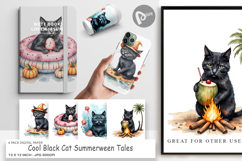 Digital Paper Cool Cat Summerween Product Image 1