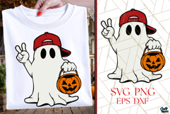 Cool Boys Ghost SVG | Cute Kids Halloween SVG | PNG Product Image 1