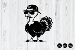 Cartoon Cool Turkey SVG, Turkey SVG, Thanksgiving SVG Product Image 1