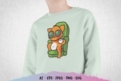 Cool Cat Chill on Sofa SVG Product Image 1