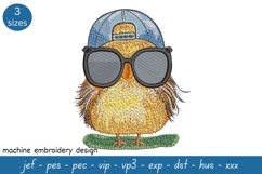 Colorful Bird Embroidery Design - Cool Chick Pattern Product Image 1