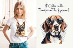 Cool Dogs Sunglasses Cute Dog Breed Clipart Watercolor Dog Product Image 3
