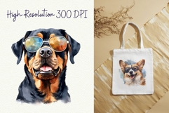 Cool Dogs Sunglasses Cute Dog Breed Clipart Watercolor Dog Product Image 4