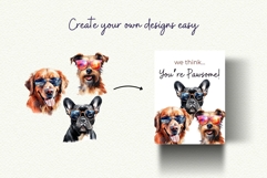 Cool Dogs Sunglasses Cute Dog Breed Clipart Watercolor Dog Product Image 5