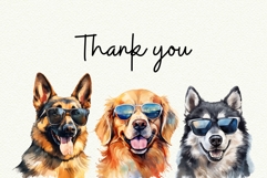 Cool Dogs Sunglasses Cute Dog Breed Clipart Watercolor Dog Product Image 7