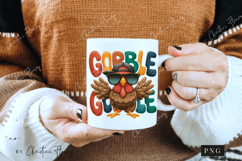 Cute Kids Gobble Turkey PNG Product Image 2